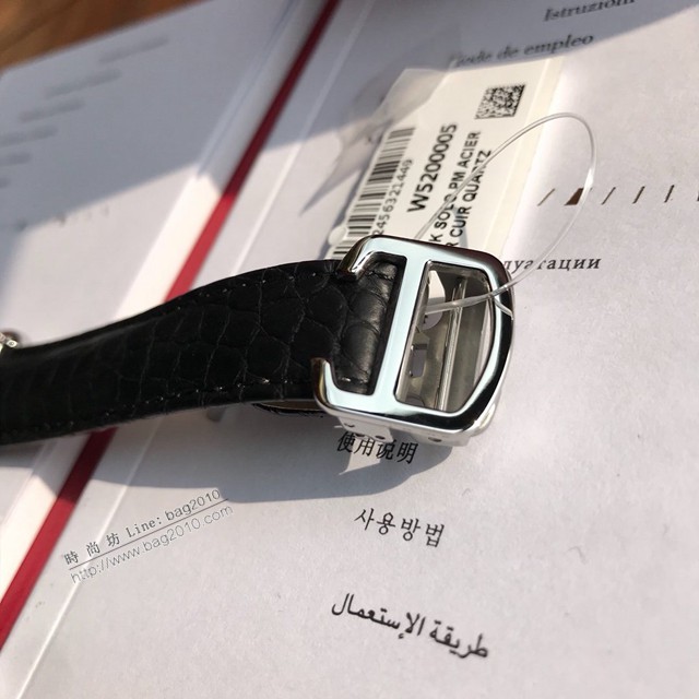 卡地亞專櫃爆款手錶 Cartier經典款高端版坦克鱷魚皮真鑽小號女裝腕表  gjs2101